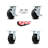 4-Piece Rubber and Steel Caster Set