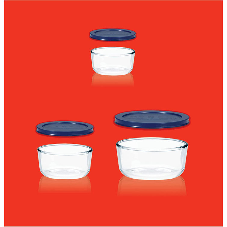 ColorLife Simply Store 6-Pc Glass Food Storage Container Set With