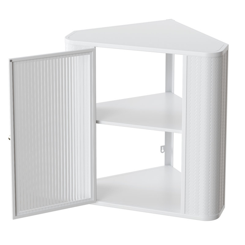 Pelaga Natalie 22.4" Corner Storage Cabinet Triangle Bathroom & Kitchen Organizer, Natural