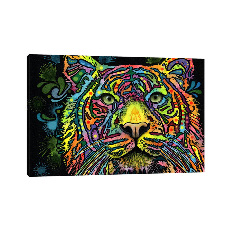 Tiger by Dean Russo - Wrapped Canvas Painting, 101.6 cm H x 66.04 cm W x 1.91 cm D