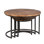 Shelby Mango Wood Nesting Tables w/ Iron Base (Set of 3), Medium Brown