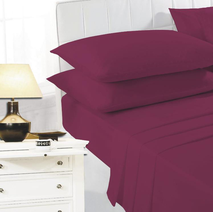 Homesley Cotton Blend/Polyester Flat Sheet, Latte, Double (4'6)