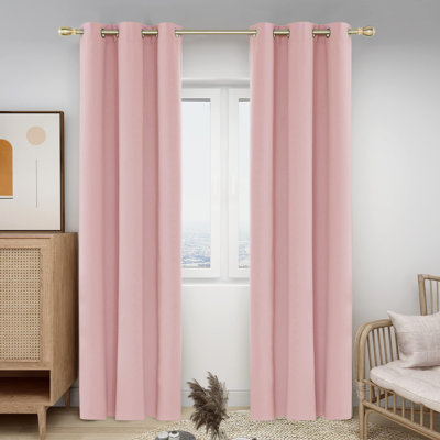 Thermal Insulated Room Darkening Grommet Curtain Panels (Set of 4)
