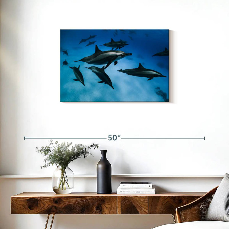 Crowle Striped Dolphins, 20" H x 30" W