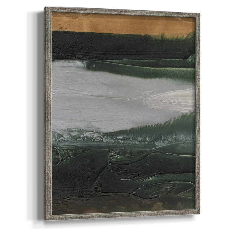 Impression encadrée embossée «Coastal Plain II» - bois massif, H 11 po x l 9 po