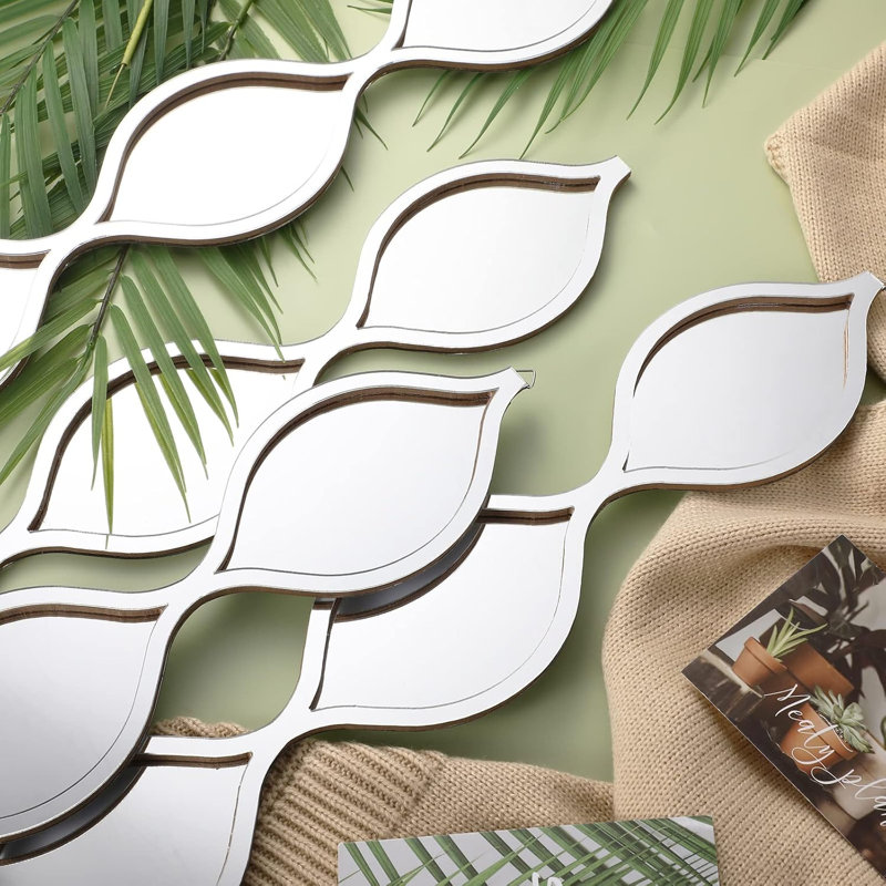 Teardrop Mirror Wall Art Decorative，Silver