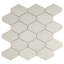 Carreau de mosaïque en porcelaine brillante noué à la main 11,23 po x 10,75 po-36932275
