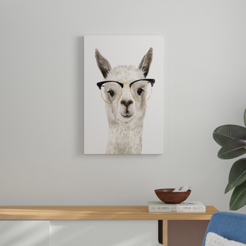 «Hip Llama IV», peinture sur toile, H 30 po x l 20 po, Toile tendue