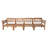 Monterey Teak Outdoor Deluxe Sofa with Sunbrella Cushions-94410987