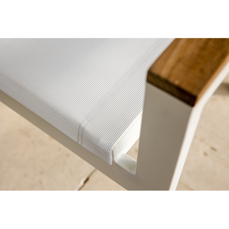 SoHo 42" Square Teak Aluminum Outdoor Coffee Table, Black