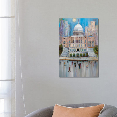 Washington DC Capitol by Ekaterina Ermilkina - Painting on Canvas