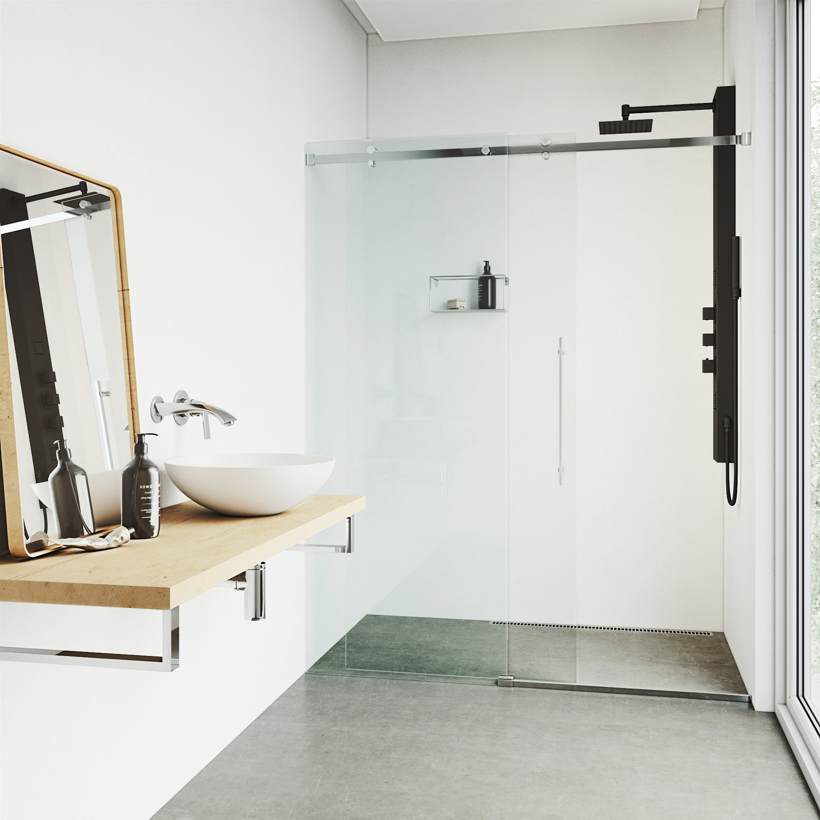 Rector EZDivert™ 2-Jet Shower System, Matte Black
