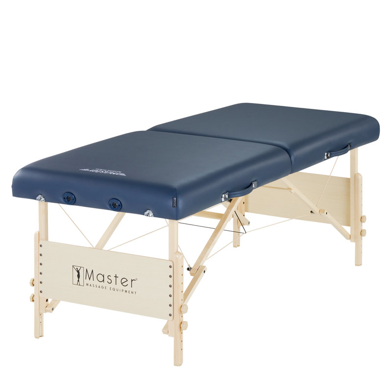 Ensemble de table de massage portatif 30 "Union Rustic Coronado, Bleu royal/blanc