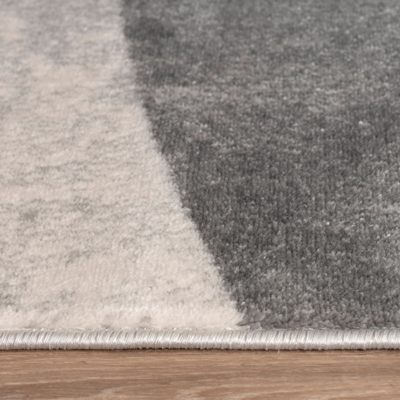 Tuana Abstract Area Rug, Rectangular 160cm x 230cm, Grey/Brown/Blue