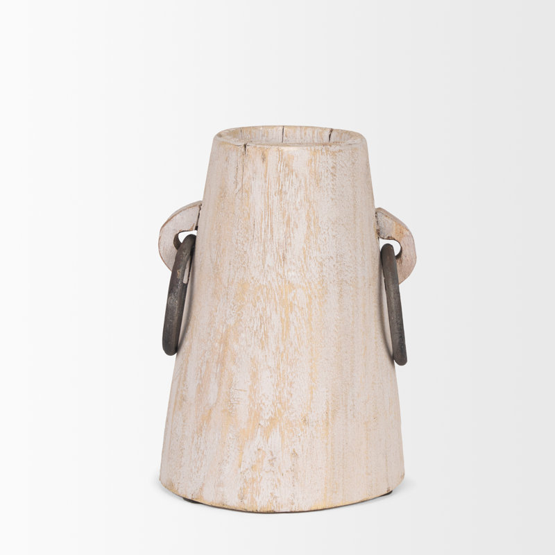Canobie Wood Table Vase, 7" H x 5" W x 5" D