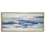 Bleu et doré, peinture encadrée abstraite