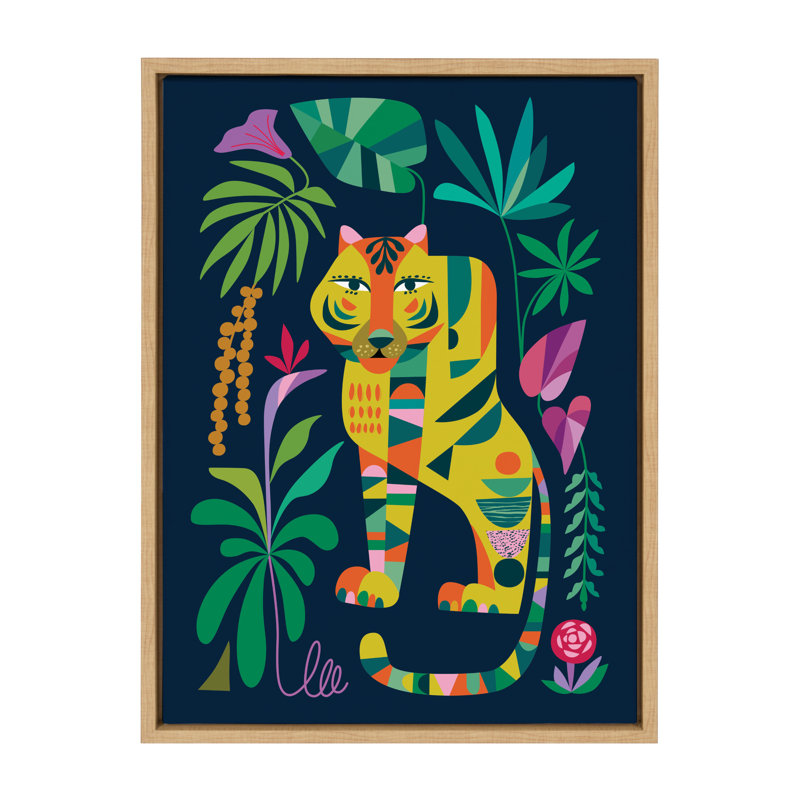 «Tiger in the Forest» par Rachel Lee 3 Birdies Studio, reproduction d'art sur toile encadrée, H 24 po x l 18 po