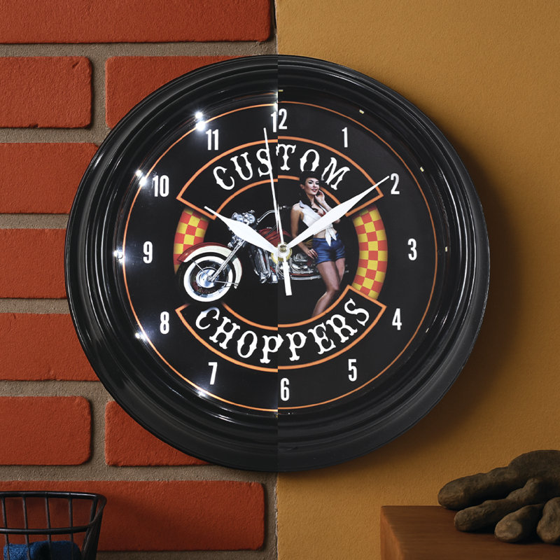Horloge murale à DEL 12 po Custom Choppers
