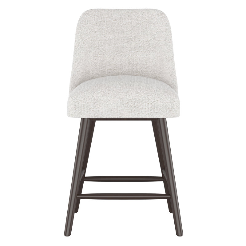 Tabouret Gallie, Tabouret de comptoir (siège d'une hauteur de 27 p, Espresso, Boucle neige classique