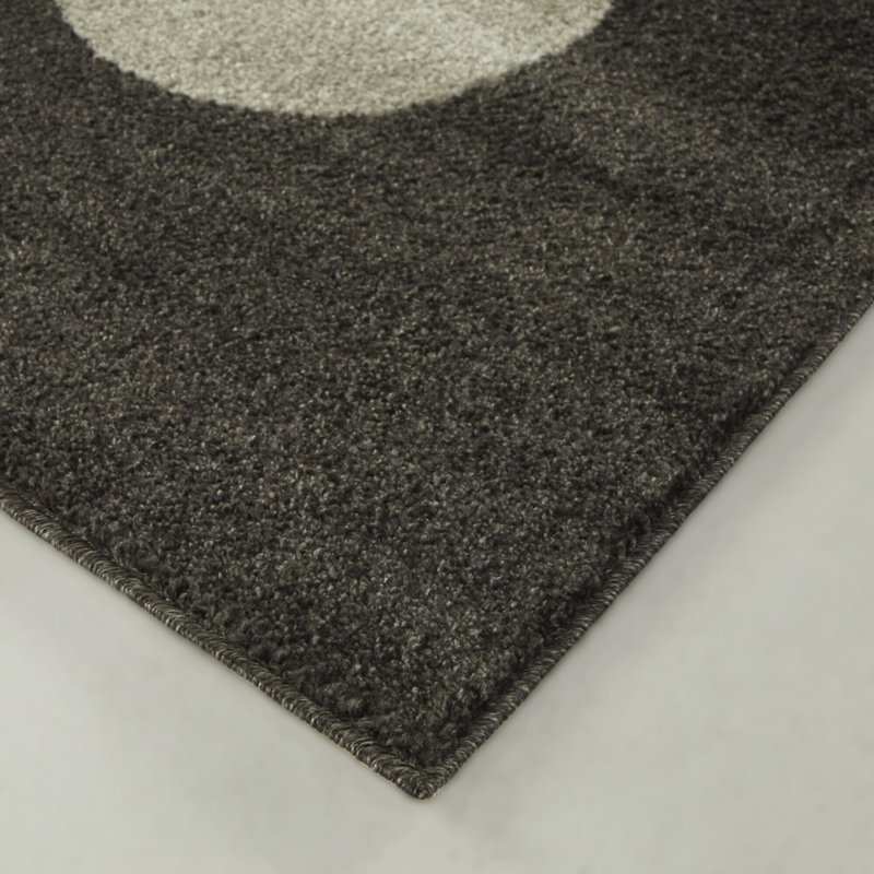Tapis à motif géométrique moderne gris anthracite, Rectangle 7 pi 10 po x 10 pi