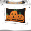 Coussin 18 po L citrouille d'Halloween crocheté