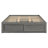 Loria Size Platform Bed Frame With 4 Storage Drawers And Footboard Storage Cubby, No Headboard, Modern Space-Saving Design-Antique Gray-1990817152