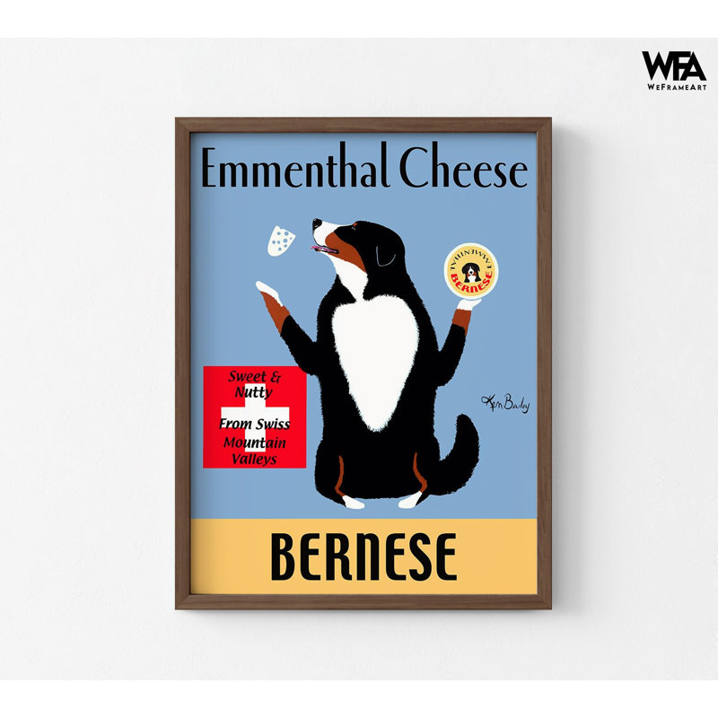 Bernois bouvier bernois, Suisse, H 56 po x l 42 po, Brun, Reproduction encadrée sans passe-partout
