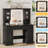 Farmhouse Vanity Desk With Mirror And Lights-196338113