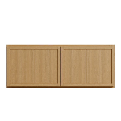 Armoire murale moderne en chêne blanc, fabrication en contreplaqué et charnières à fermeture en douceur, rangement de cuisine personnalisé