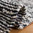 Jeanann Flat Weave Wool/Cotton Rug in White/Black-1003040007