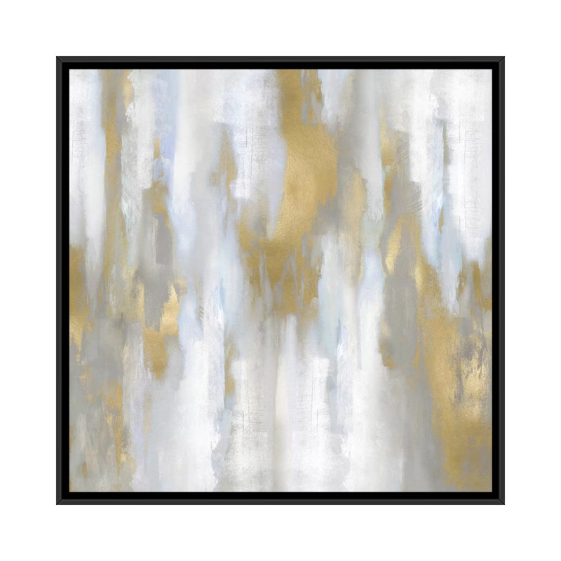 «Apex Gold III», reproduction sur toile, H 18 po x l 18 po x P 1,5 po, Toile avec cadre noir, Pas de tapis