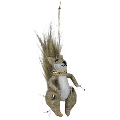 Squirrel Ornaments, Felt, Set/2  Individual Weight 0.6 Oz