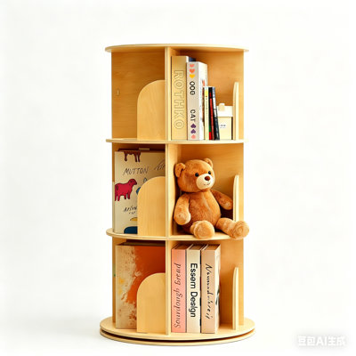 360° Rotating Bookshelf，corner Bookcase For Book Display