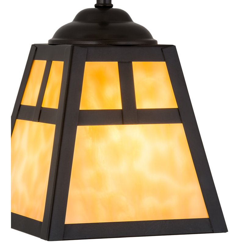 Luminaire suspendu pour dôme simple 1 lumières "t" mission, H 30,5 po x l 8,75 po x P 8,75 po