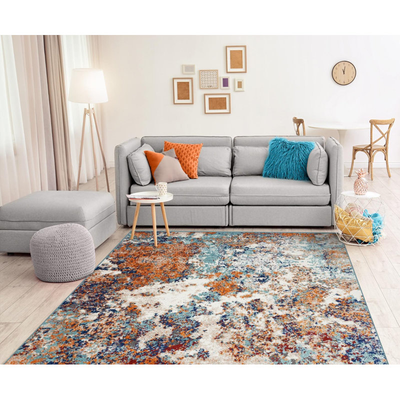 Thorold Abstract Indoor Rug, Rectangle 6' x 9'