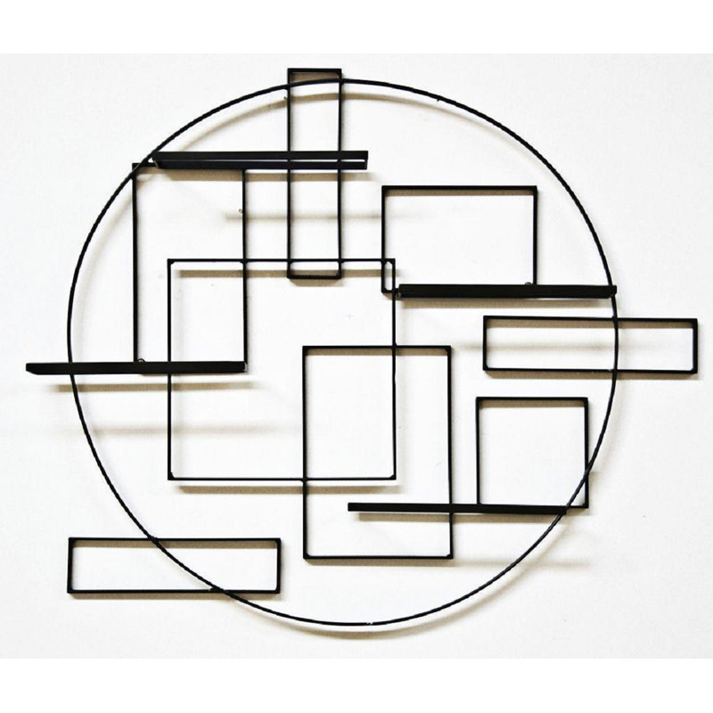 Orin 4 Bottle Wall Mounted Wine Bottle Rack in Black