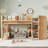 Twin Loft Bed With Multi-Storage Bookcases-586285530