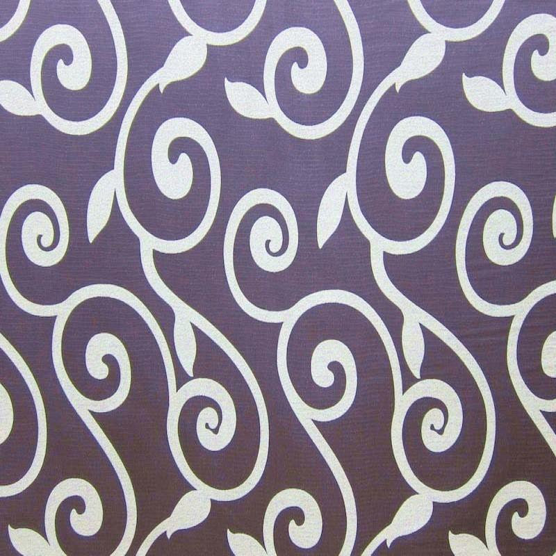 Rimmel Fabric | Modern Floral Vine Print Fabric | Drapery & Curtain Fabric, Lilac