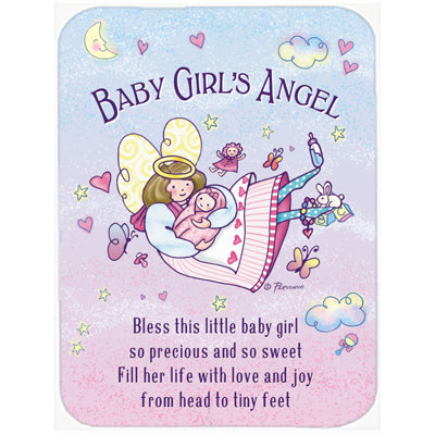 Baby Girl's Angel Glass Cutting Board