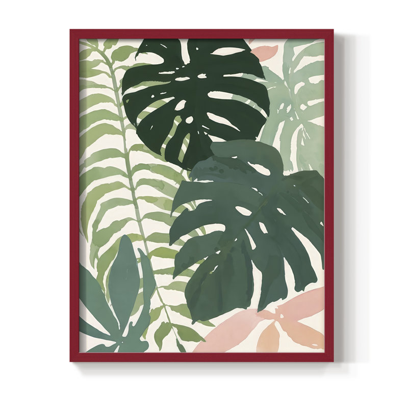 «Tropical casse-tête II», H 15 po x l 12 po, Rouge