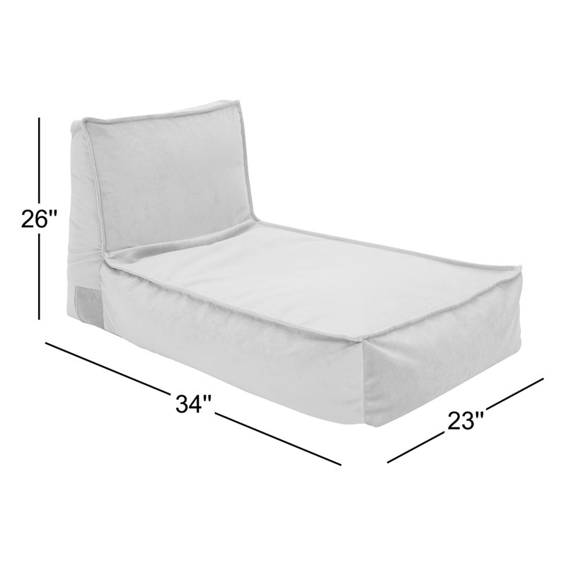Bean Bag Lounger, Mocha Polyester Blend