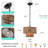  1- Light 12 inch 2-Tier Dimmable Drum Chandelier Natural Rattan Bohemian Kitchen Lighting-507940044