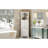 Triangle Tall Cabinet With 3 Drawers And Adjustable Shelves For Bathroom, Kitchen Or Living Room, MDF Board With Painted Finish-593336022
