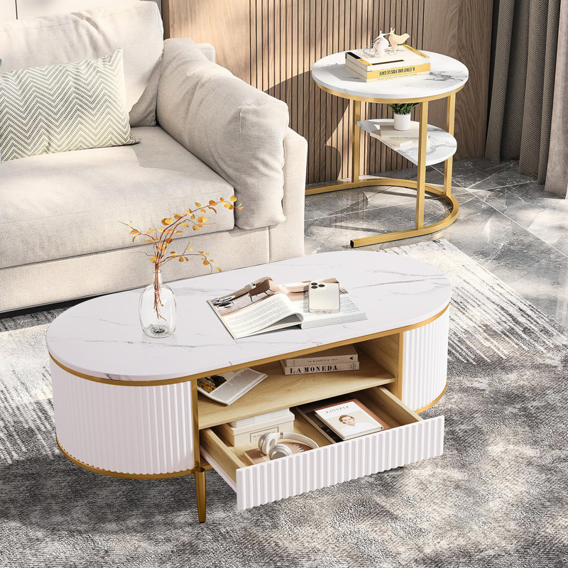 Table basse ovale Modern Luxury