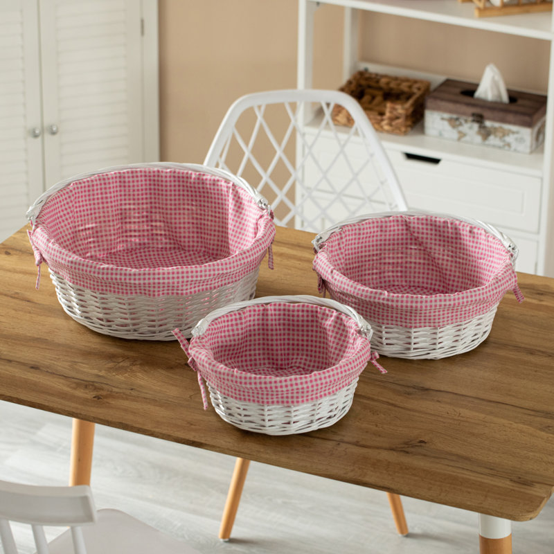Gracie Oaks Decorative Basket, Pink