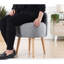 Cotton 48cm Wide Solid Colour Footstool Ottoman-6075060