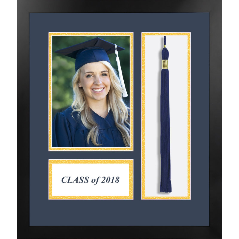 Cadre photo 2018 académique Orear, Cadre noir bleu marine / or mat
