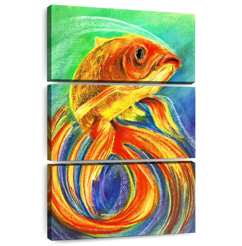 Brampt Gold Betta Fish, 57" H x 36" W