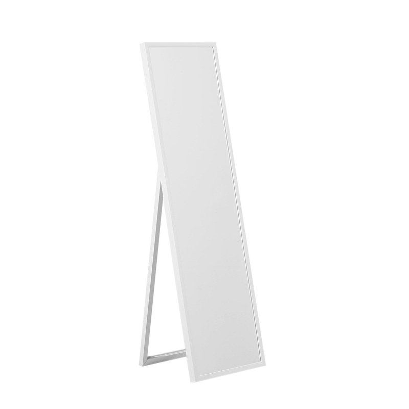 Wobna Flat Floor Mirror, White