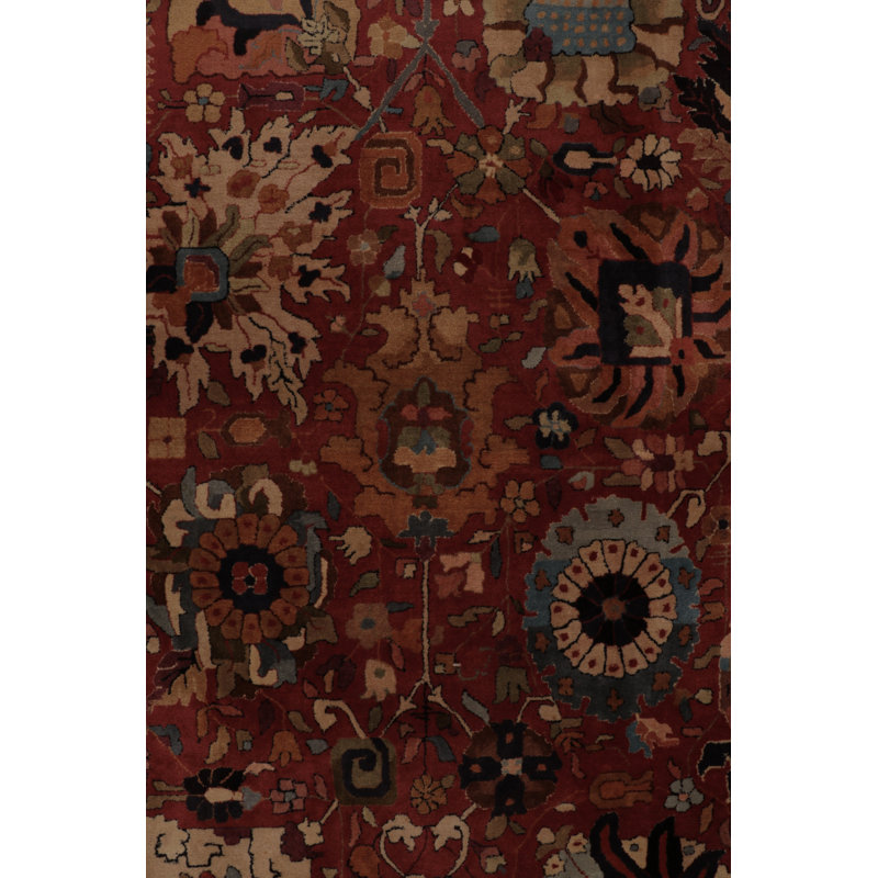 Vintage Swedish Rya Rug, Brown And Rust Ombre Scandinavian - Rug & Kilim